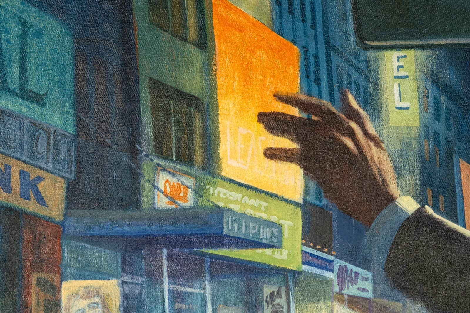 Robert Birmelin Signaling - The Displacement Signed Acrylic Painting 1985-86 - Thumbnail 3