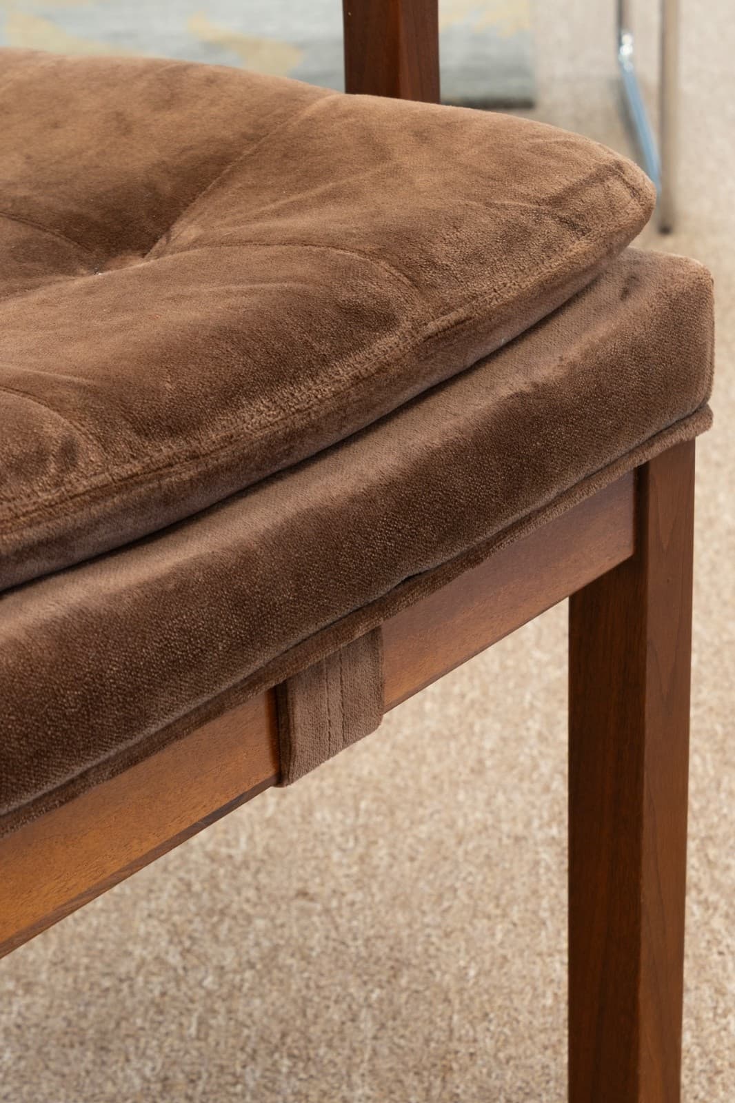 Merton Gershun For Dillingham Set Of 6 Brown Upholstered Dining Chairs - Thumbnail 10