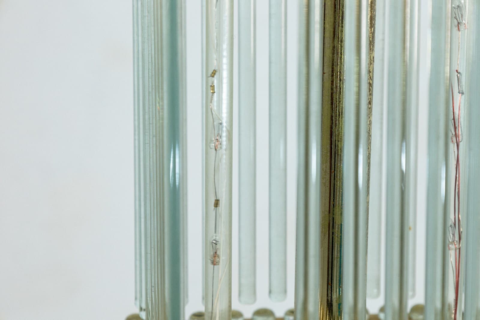 1960s Gaetano Sciolari Brass and Glass Cane Mid Century Modern Floor Lamp - Thumbnail 6