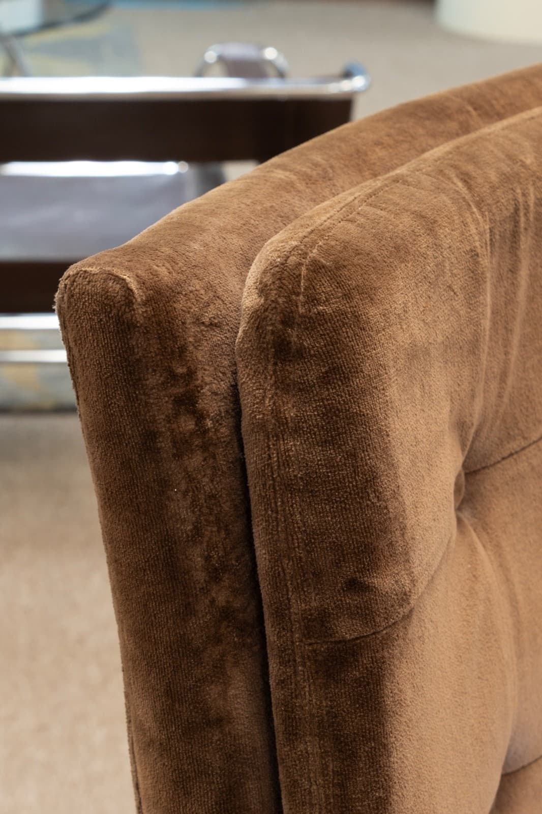 Merton Gershun For Dillingham Set Of 6 Brown Upholstered Dining Chairs - Thumbnail 7