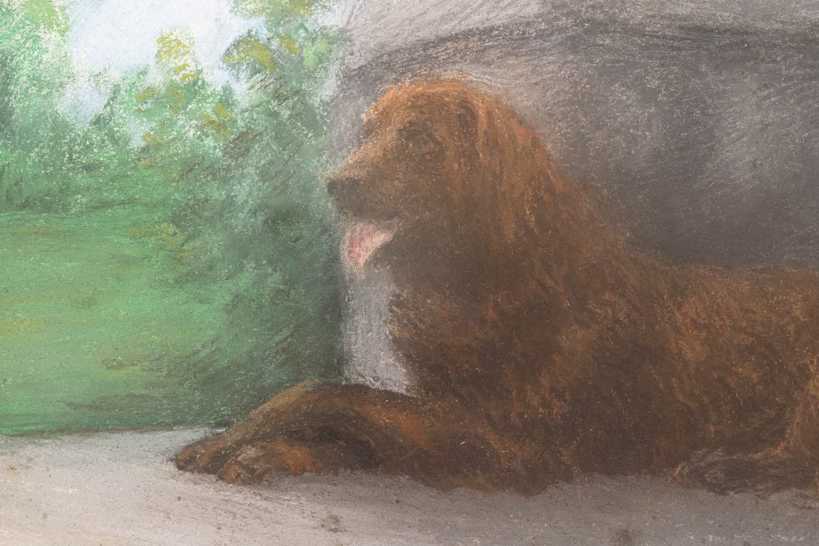 Maud Alice Earl (1863–1943) - Untitled (Dog) Signed Pastel Illustration Framed - Thumbnail 4