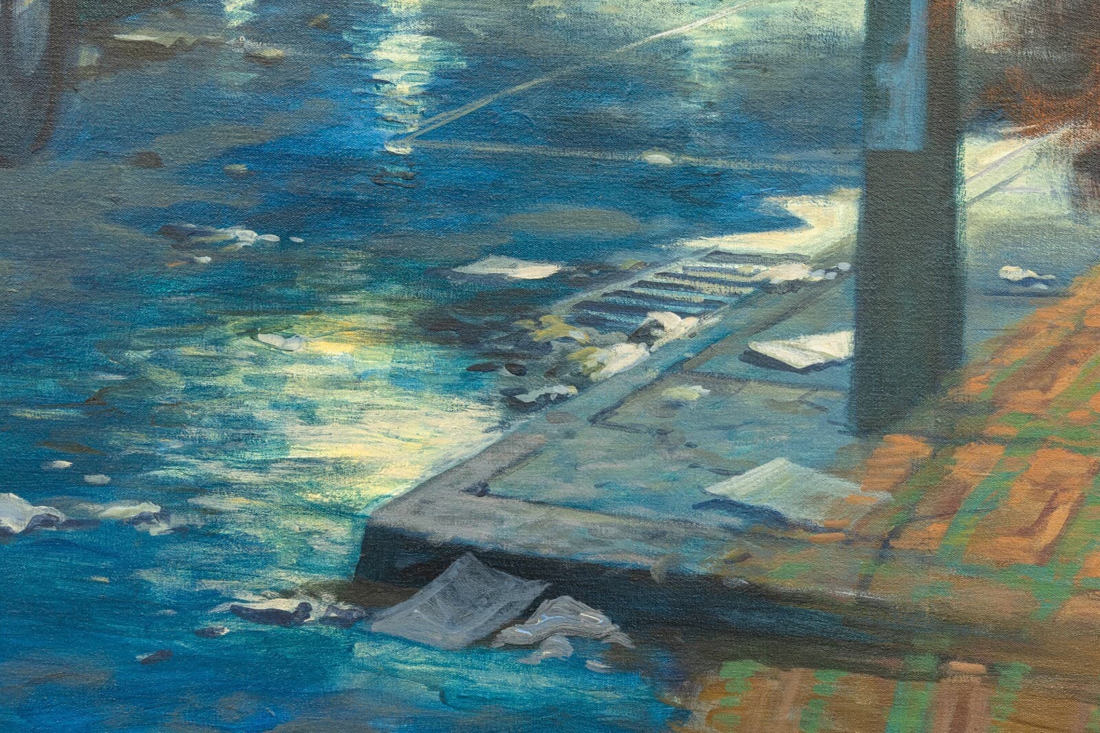 Robert Birmelin Signaling - The Displacement Signed Acrylic Painting 1985-86 - Thumbnail 6
