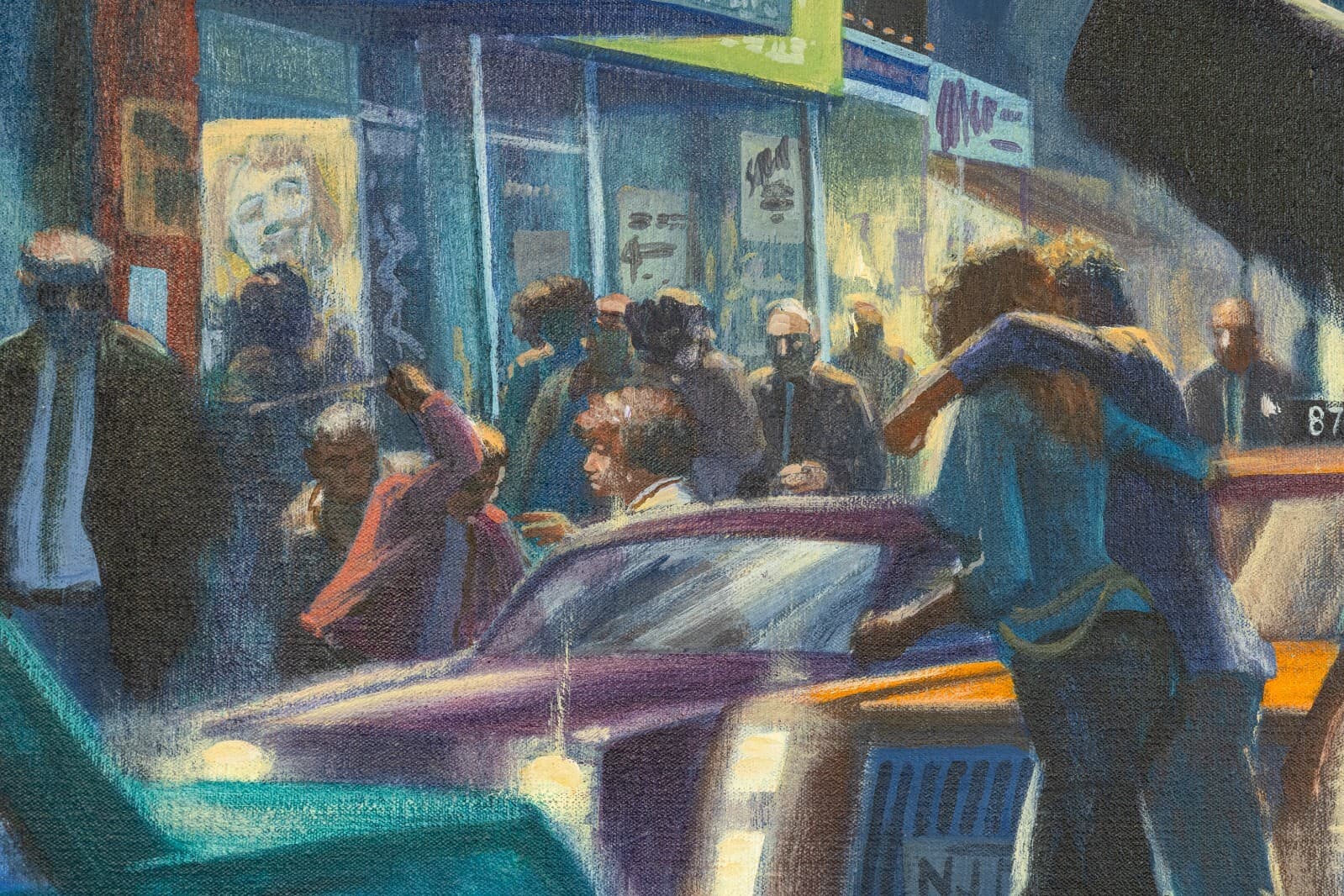 Robert Birmelin Signaling - The Displacement Signed Acrylic Painting 1985-86 - Thumbnail 4