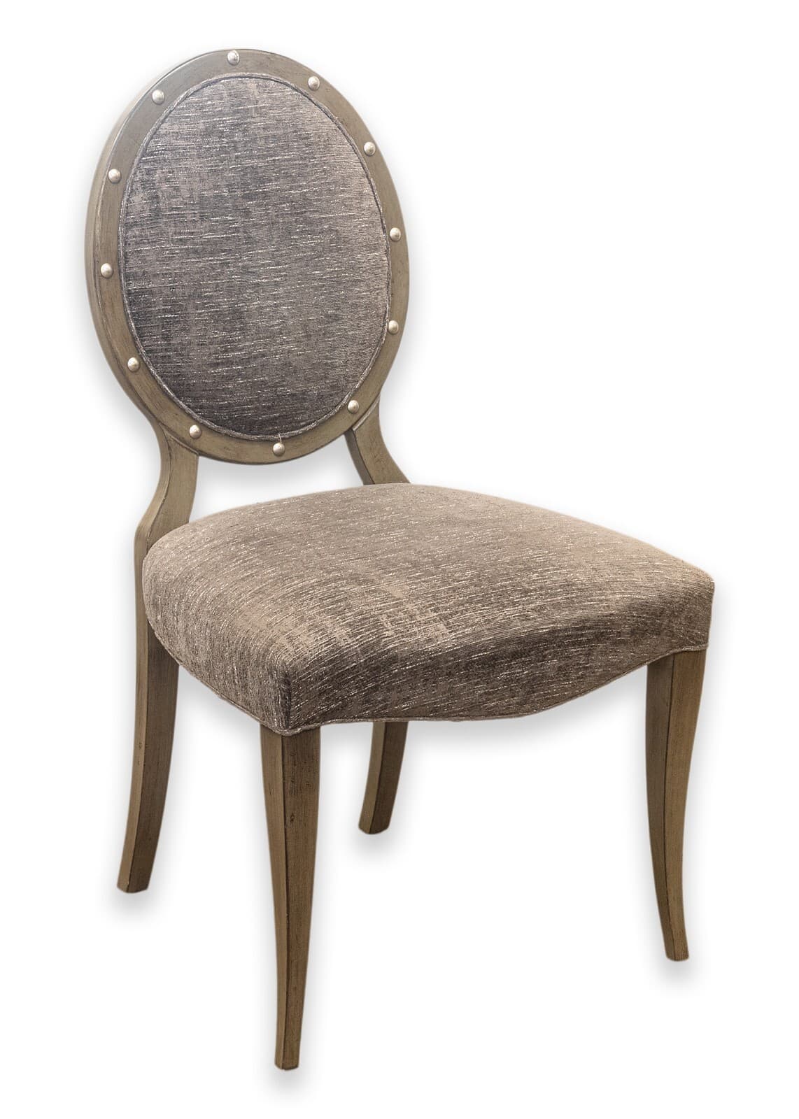Contemporary Modern Restoration Hardware Fabric Upholstered Wooden Accent Chair