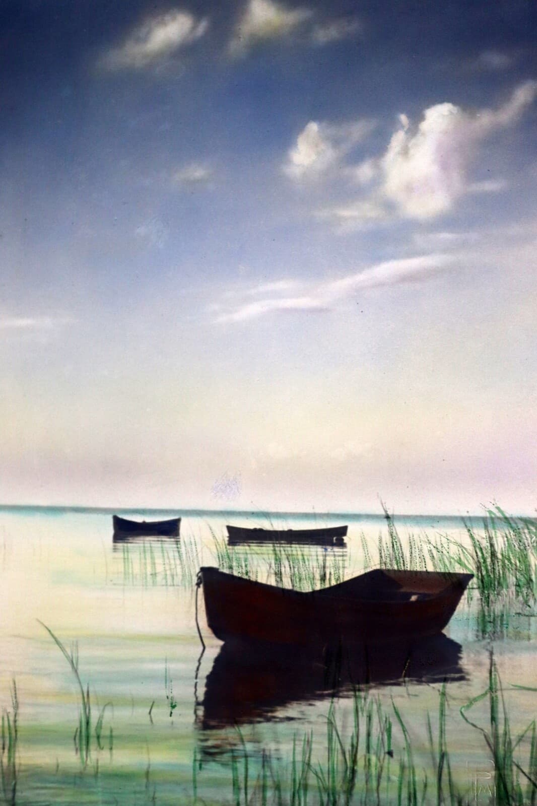 Percy Murray Lake Boats Signed Vintage Photograph - Thumbnail 6