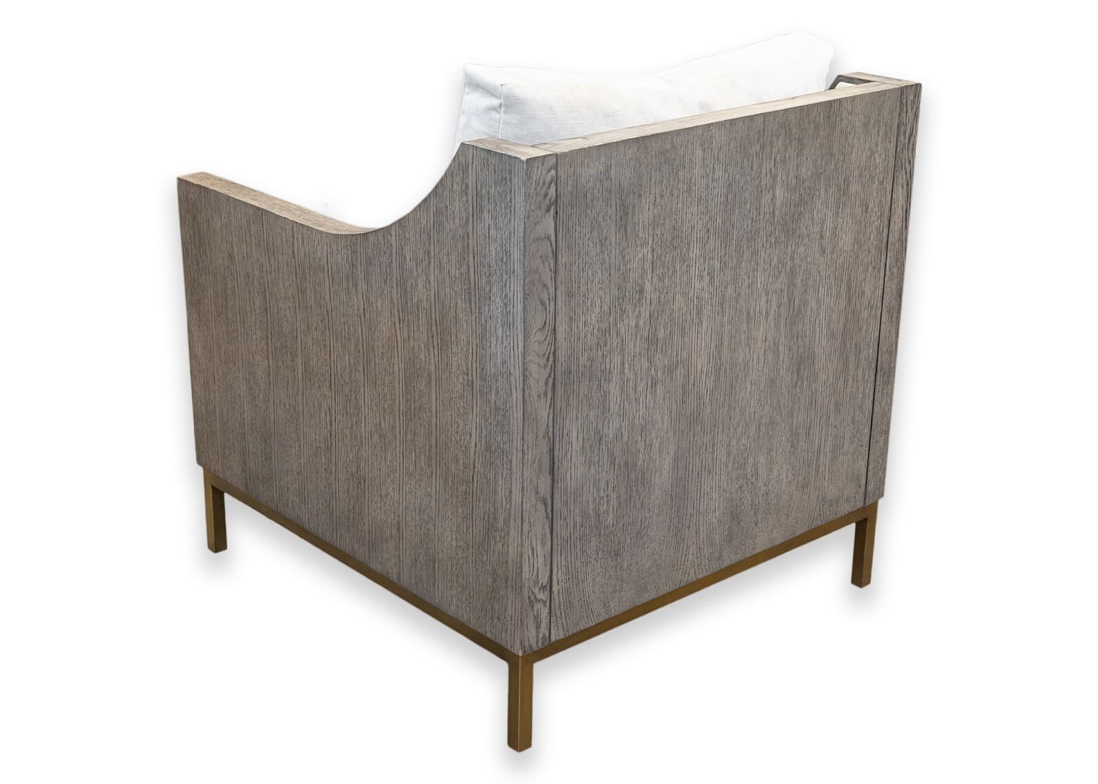 Pair of Century Furniture Monarch Wood Wrapped Contemporary Modern Armchairs - Thumbnail 4