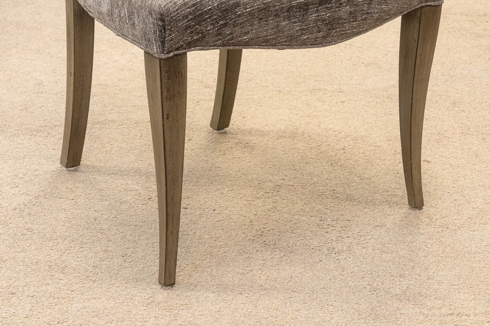 Contemporary Modern Restoration Hardware Fabric Upholstered Wooden Accent Chair - Thumbnail 8