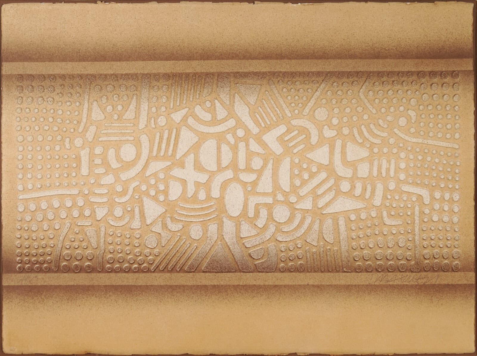 Paul Maxwell Signed Postmodern Minimalist Embossed Print H.C. Edition Framed 197 - Thumbnail 2