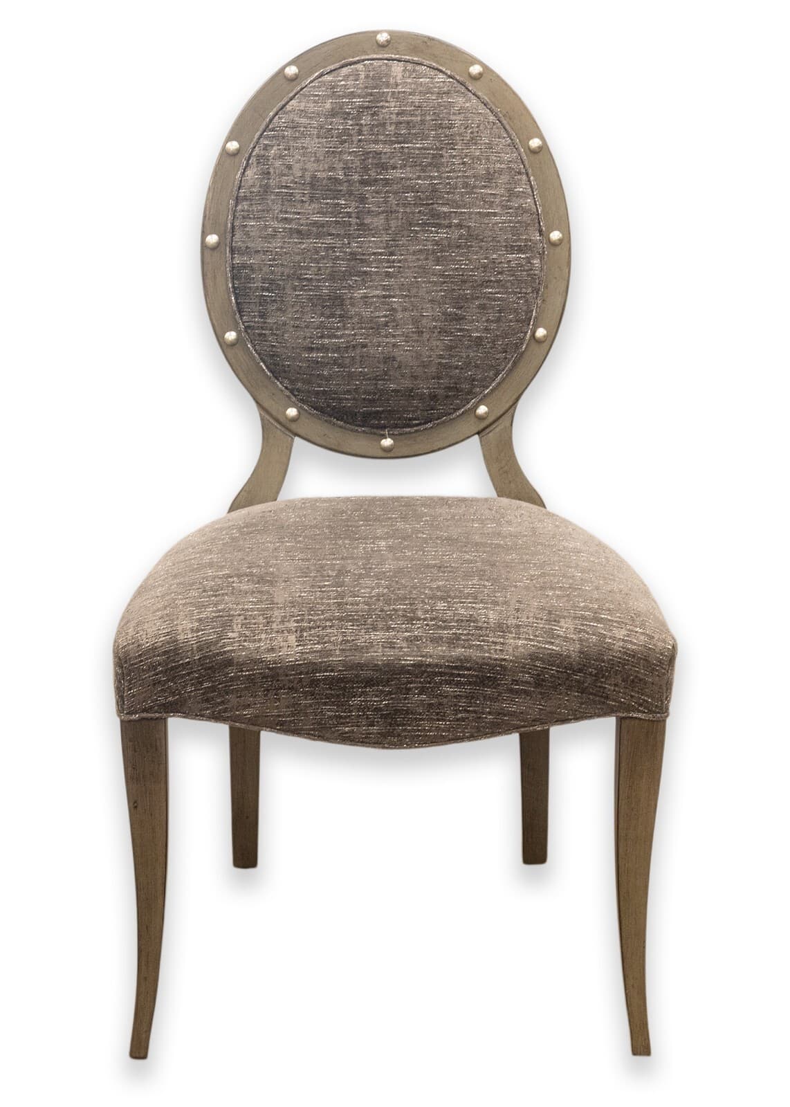 Contemporary Modern Restoration Hardware Fabric Upholstered Wooden Accent Chair - Thumbnail 2