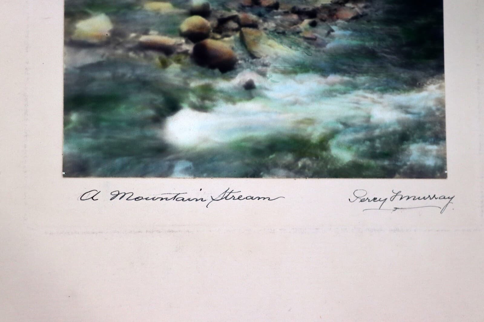 Percy Murray A Mountain Stream Signed Vintage Hand-Colored Photo Print - Thumbnail 5