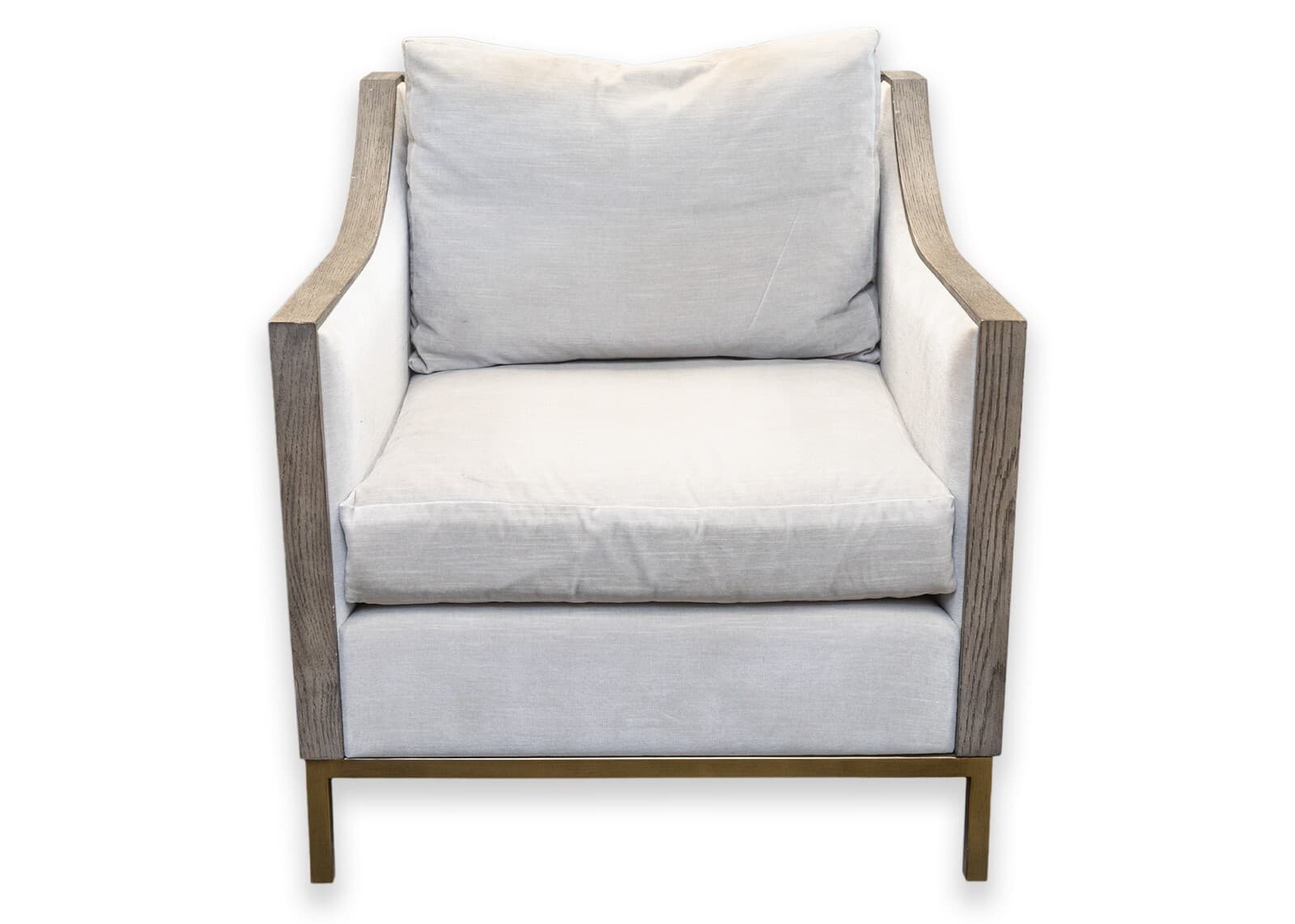 Pair of Century Furniture Monarch Wood Wrapped Contemporary Modern Armchairs - Thumbnail 3