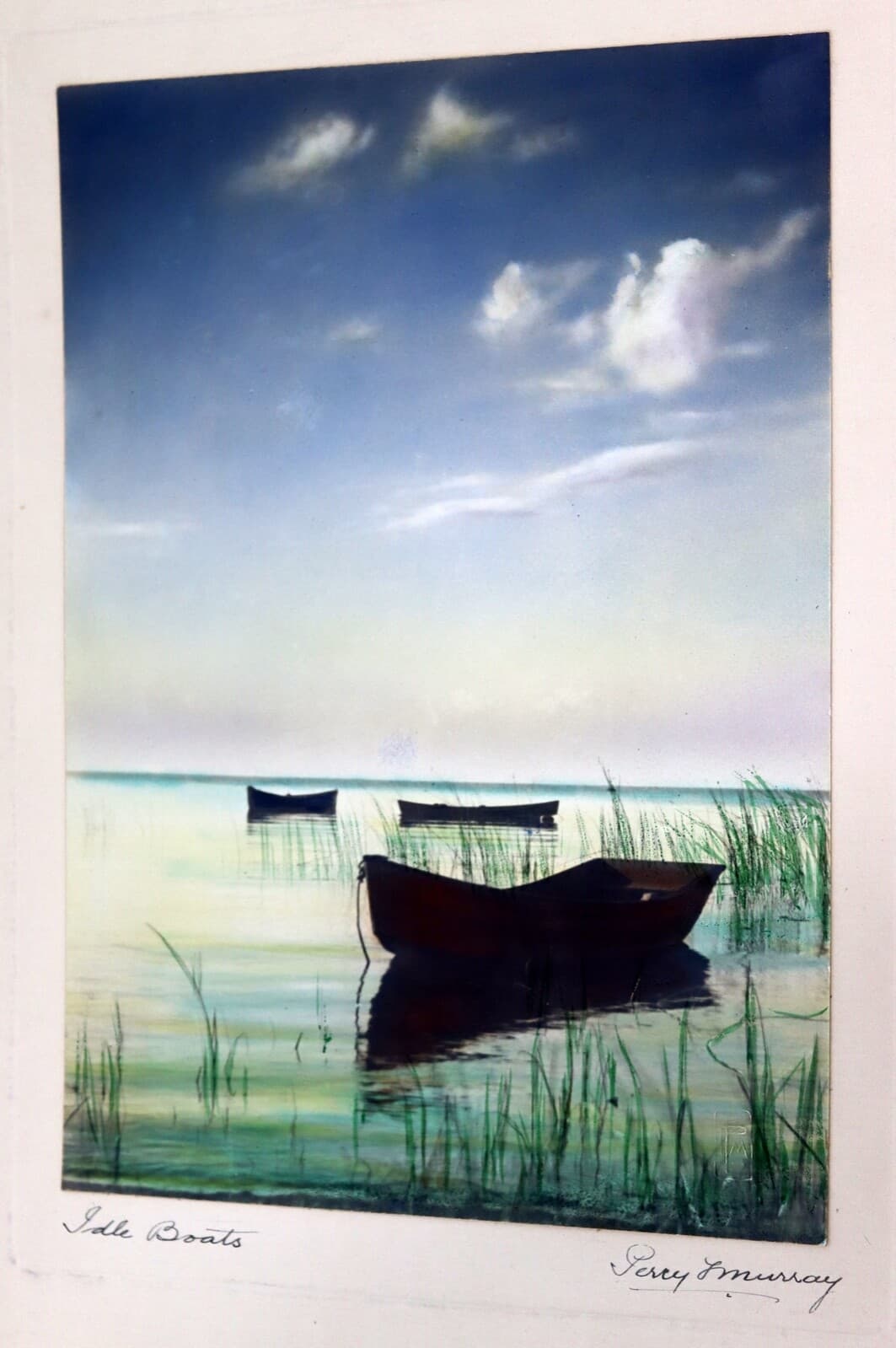 Percy Murray Lake Boats Signed Vintage Photograph - Thumbnail 7