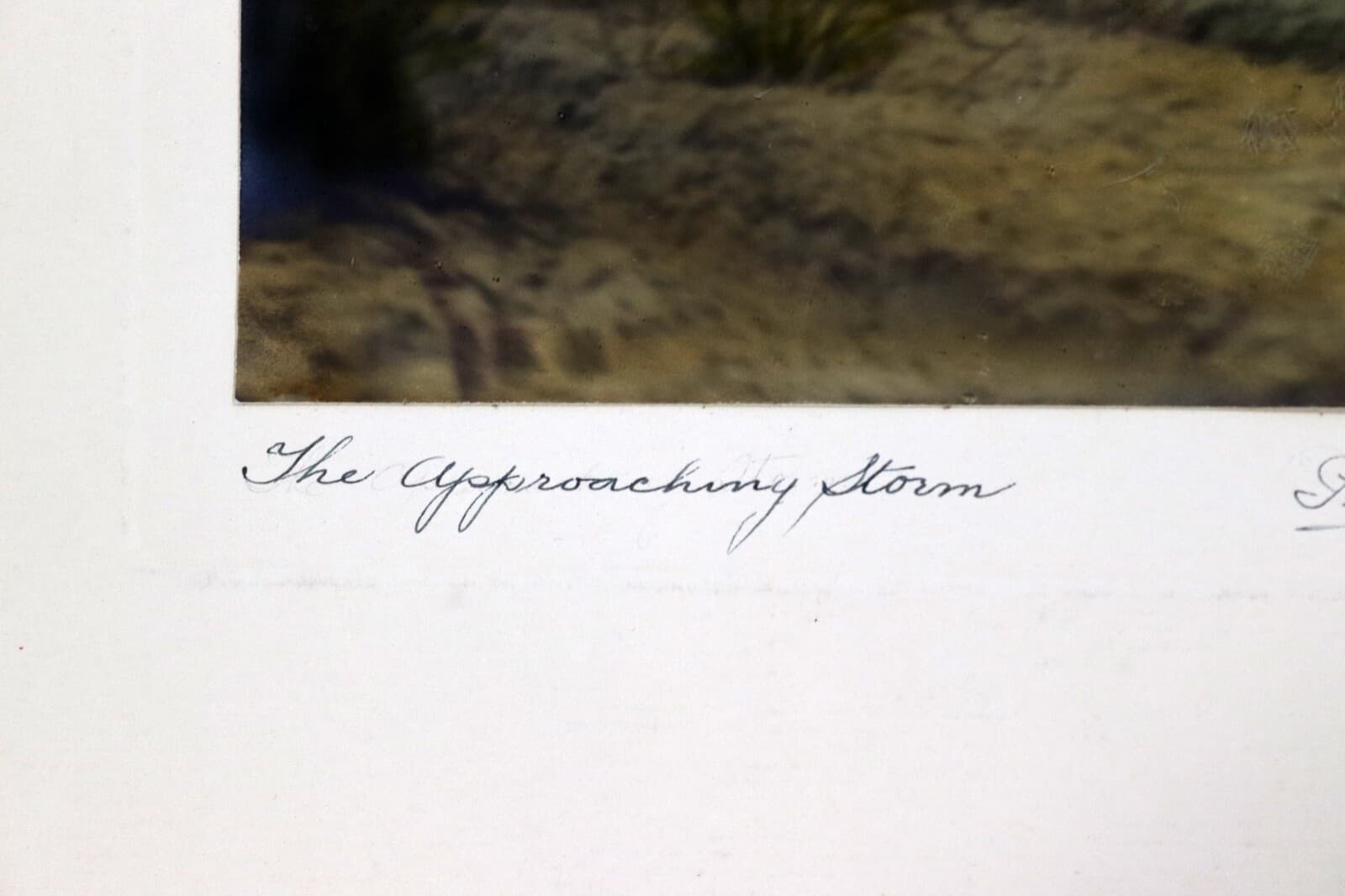 Percy Murray The Approaching Storm Signed Vintage Hand-Colored Photo Print - Thumbnail 5