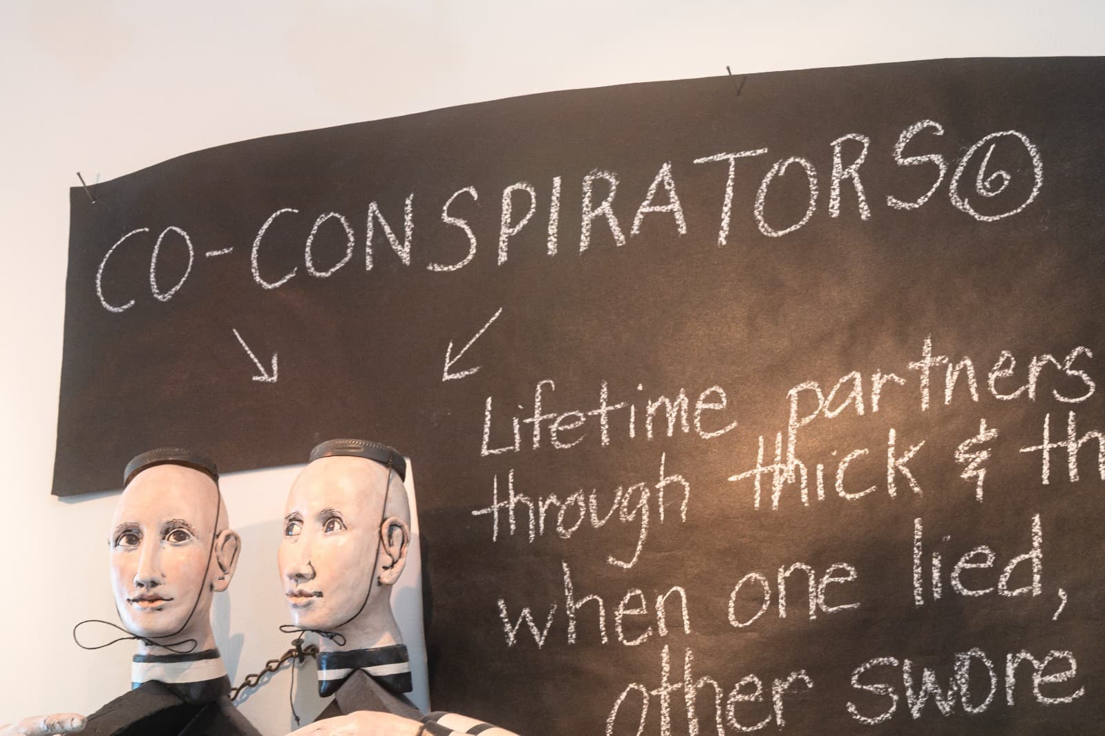 Joan Rasmussen - Co-Conspirators, 2012 Signed Mixed-Media Wall Ceramic Sculpture - Thumbnail 3