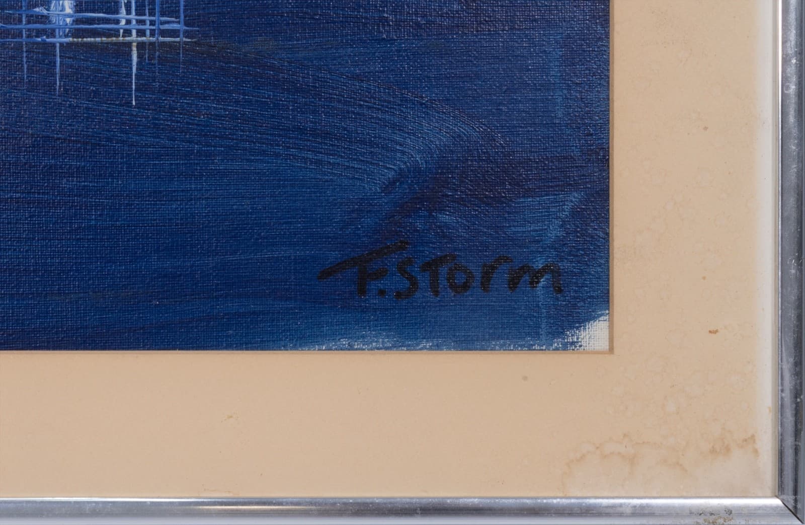 Frans Storm - Architectural Study, c. 1960 Modern Oil Painting on Board Framed - Thumbnail 6