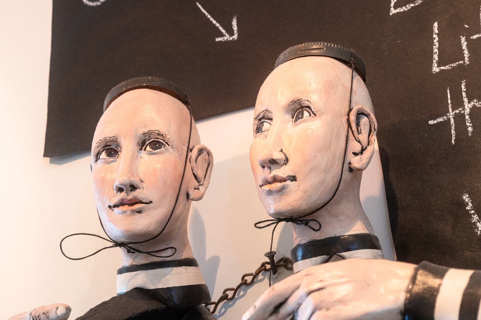 Joan Rasmussen - Co-Conspirators, 2012 Signed Mixed-Media Wall Ceramic Sculpture - Thumbnail 4