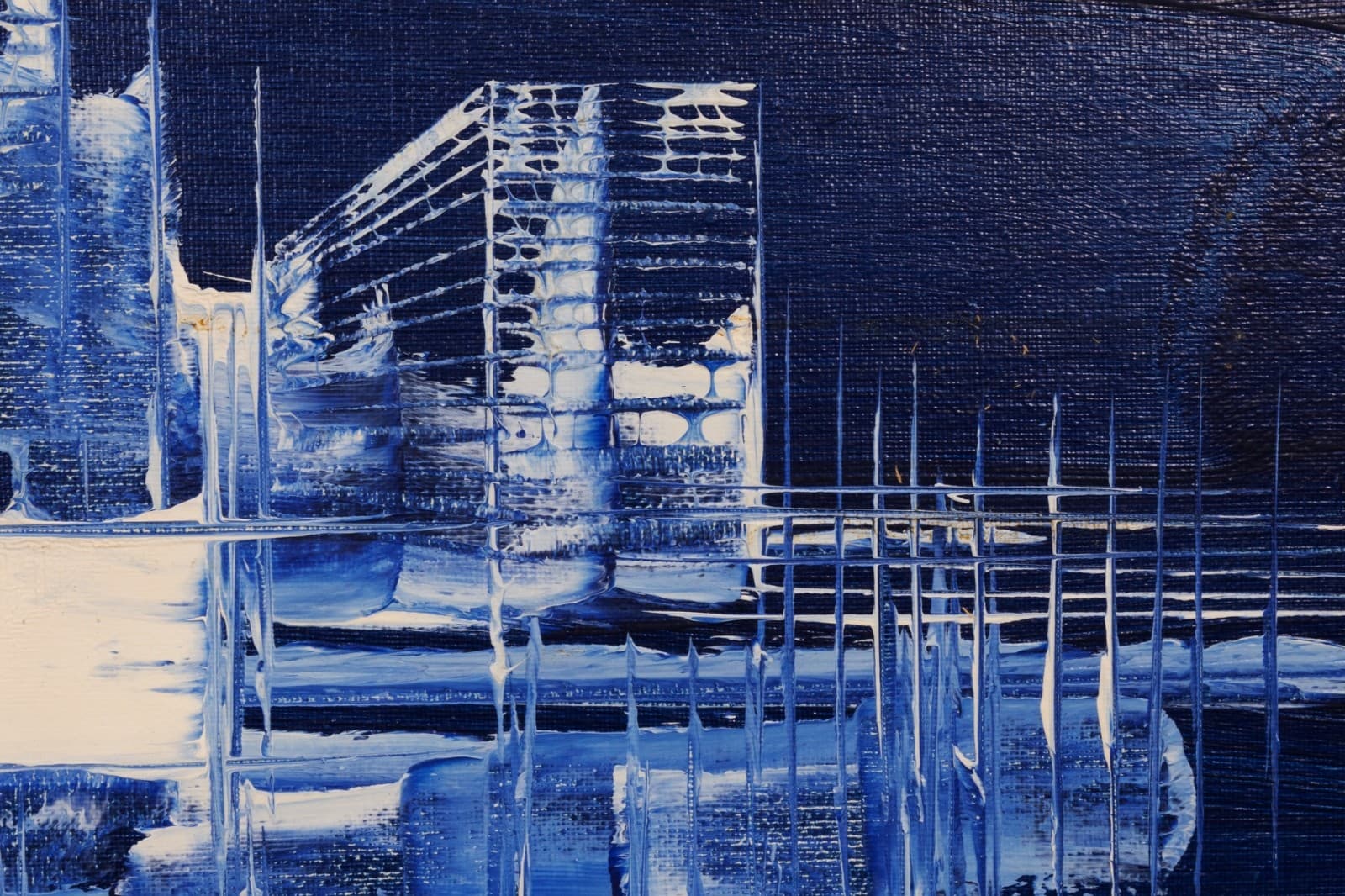 Frans Storm - Architectural Study, c. 1960 Modern Oil Painting on Board Framed - Thumbnail 4