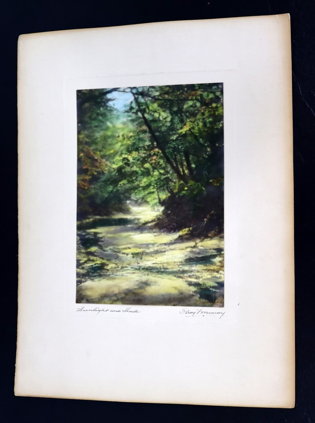 Percy Murray Sunlight and Shade Signed Vintage Photo - Thumbnail 2