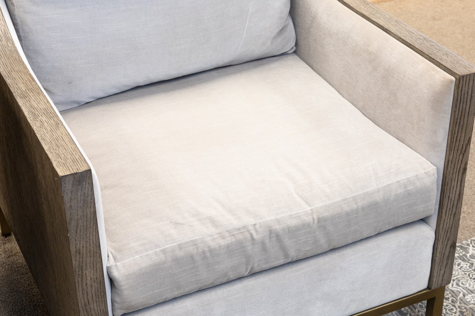 Pair of Century Furniture Monarch Wood Wrapped Contemporary Modern Armchairs - Thumbnail 7