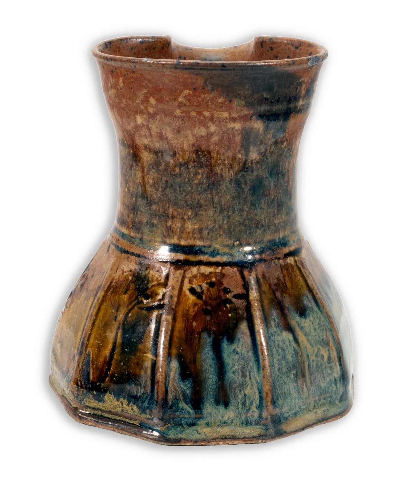 John Glick Ceramic Stoneware Small Pitcher Stamped Plum Tree Pottery - Thumbnail 6