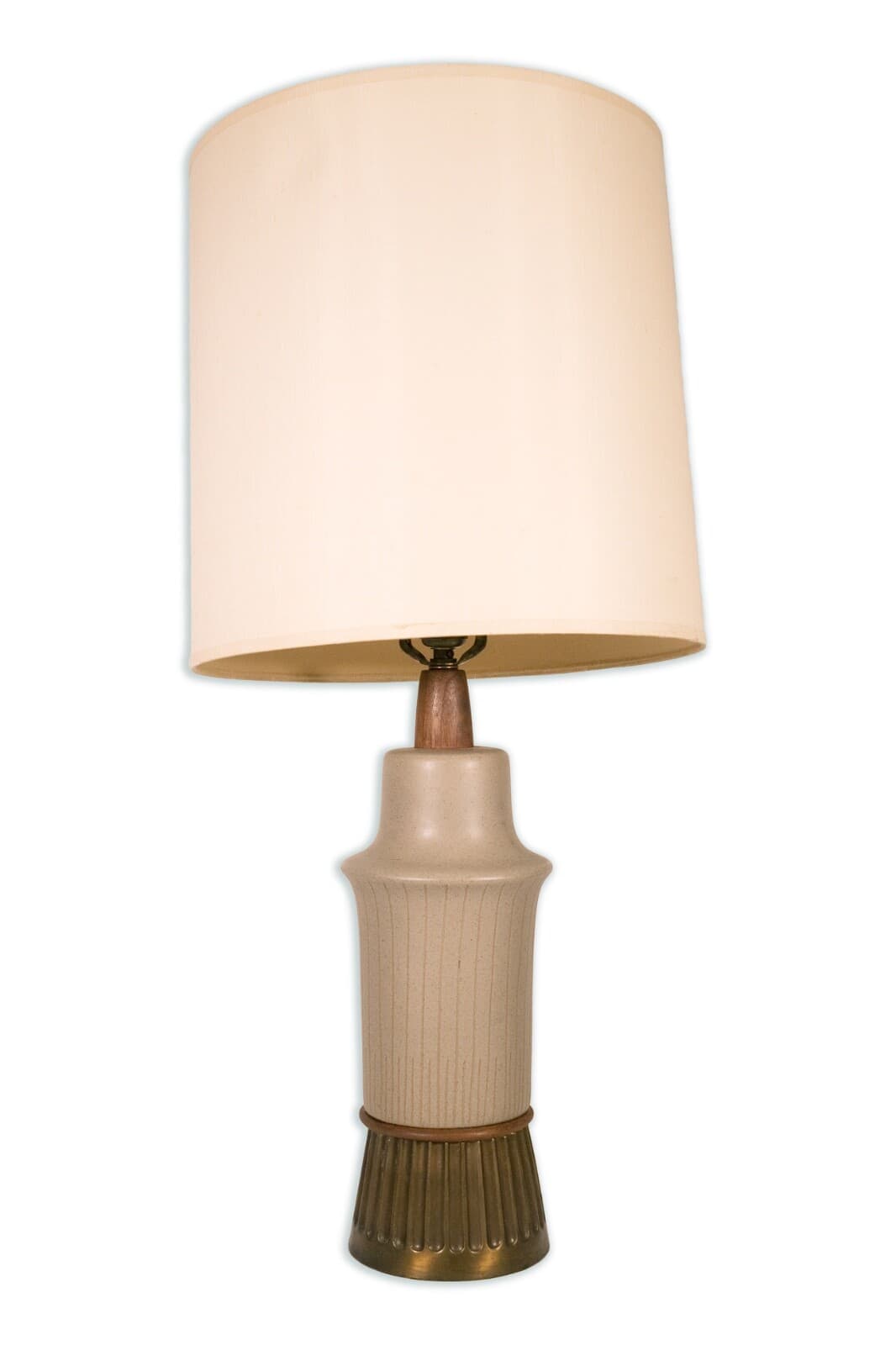 Jane and Gordon Martz Ceramic and Walnut Mid Century Modern 1960s Table Lamp