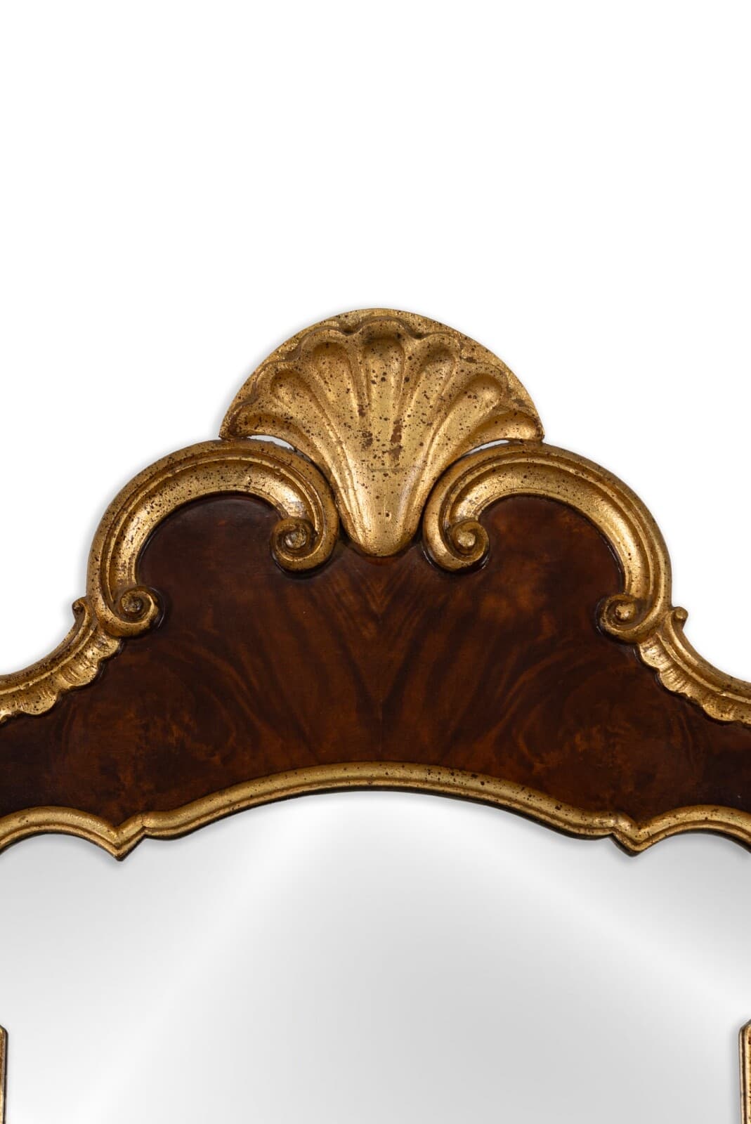 Vintage La Barge Model 1609 Burl Wood Mirror with Gilded Accents Made In Italy - Thumbnail 4
