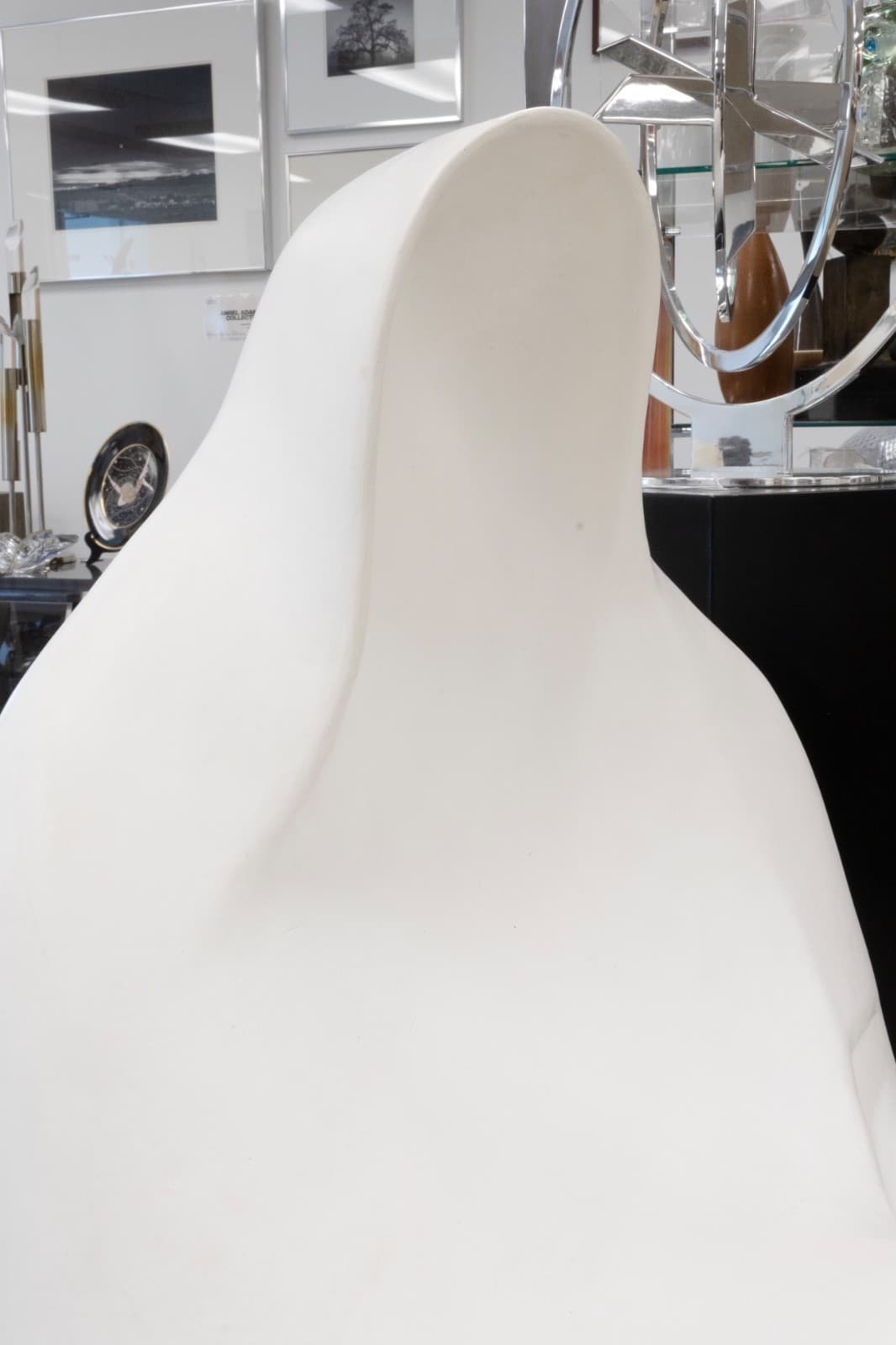 Richard Kozlow - Joseph, 1996 White Cast Resin Modern Sculpture 44" x 30" x 26.5 - Thumbnail 6