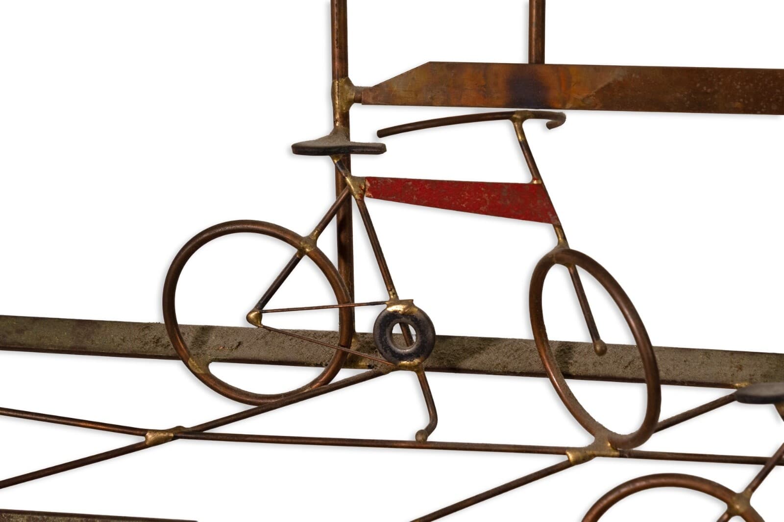 Signed Curtis Jere Paris Theater with Bicycles Wall Sculpture with Original Tags - Thumbnail 8