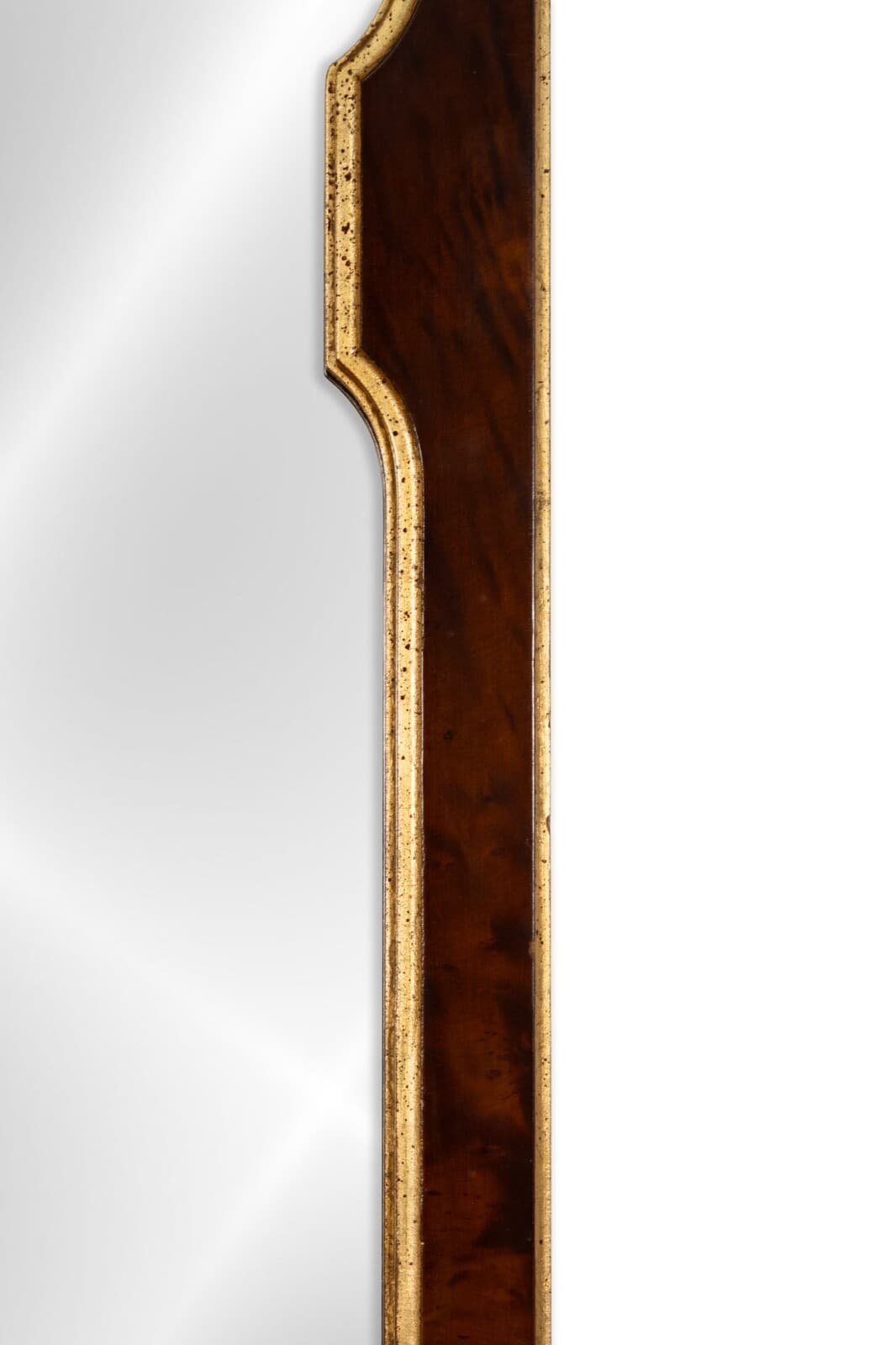 Vintage La Barge Model 1609 Burl Wood Mirror with Gilded Accents Made In Italy - Thumbnail 3