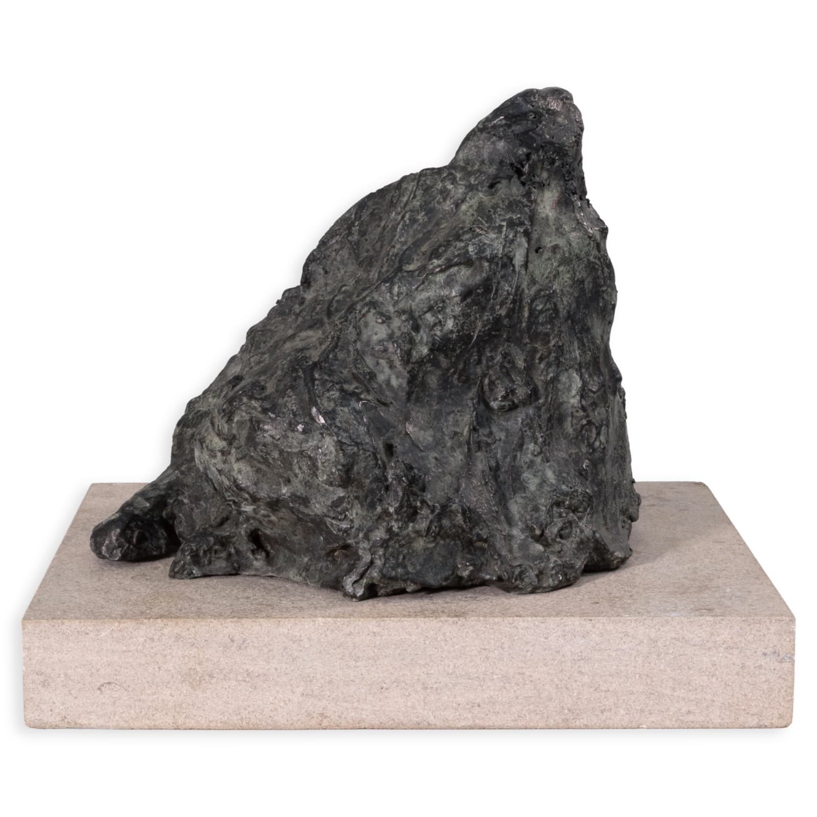Richard Kozlow - Spectre (Green), 1996 Modern Bronze Sculpture On Cement Base - Thumbnail 3