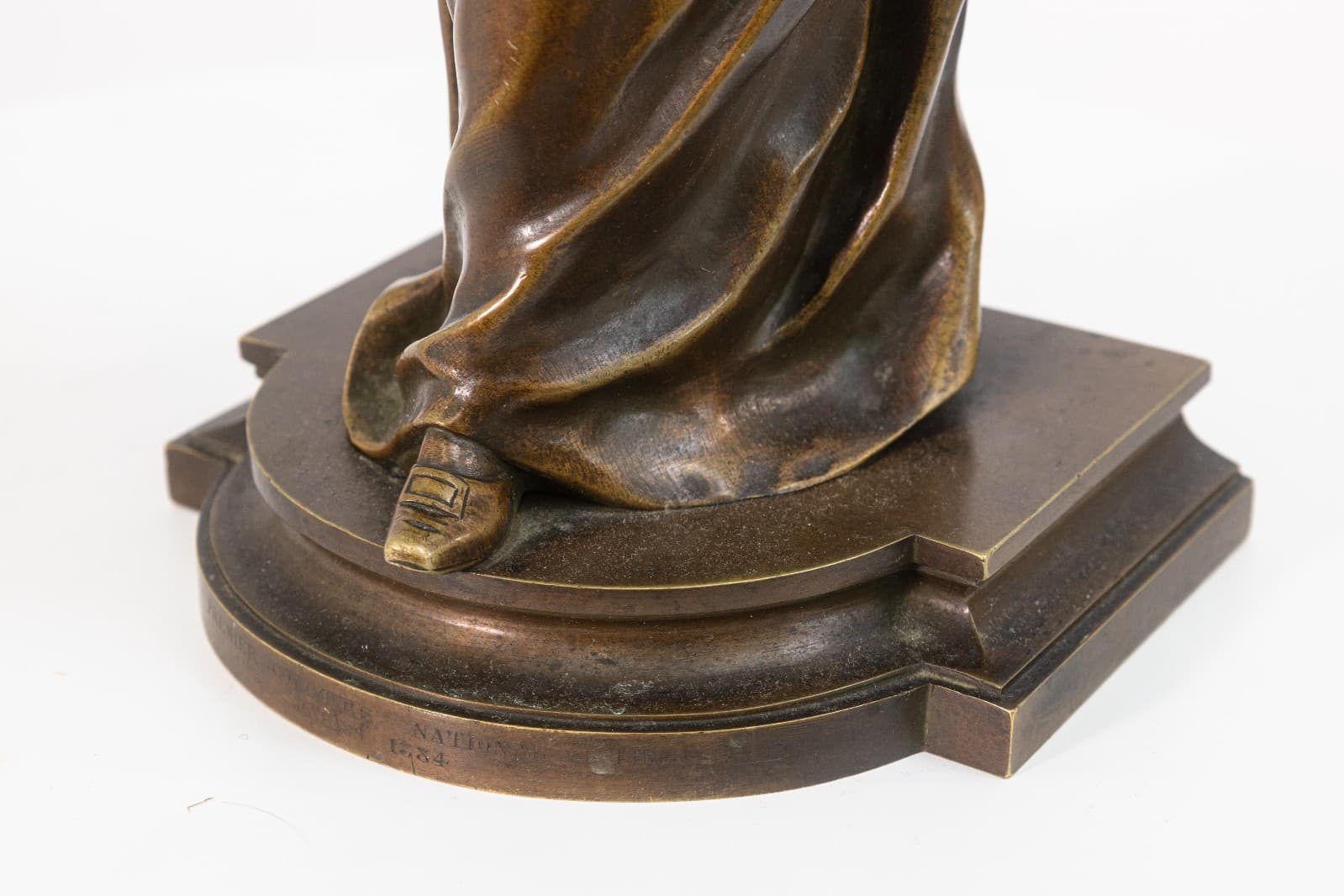 Pierre Louis Detrier (1822-1897) - Woman with Child, Bronze Figurative Sculpture - Thumbnail 4