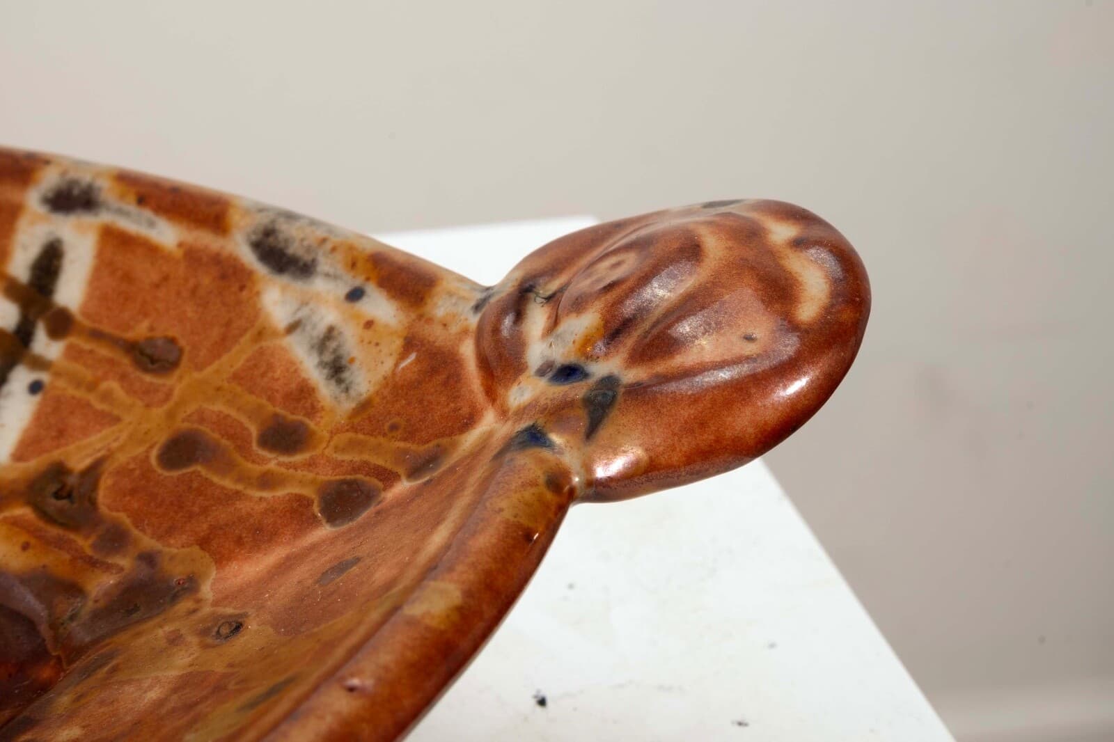 John Glick Modernist Stoneware Glazed Ceramic Serving Platter Signed and Stamped - Thumbnail 6