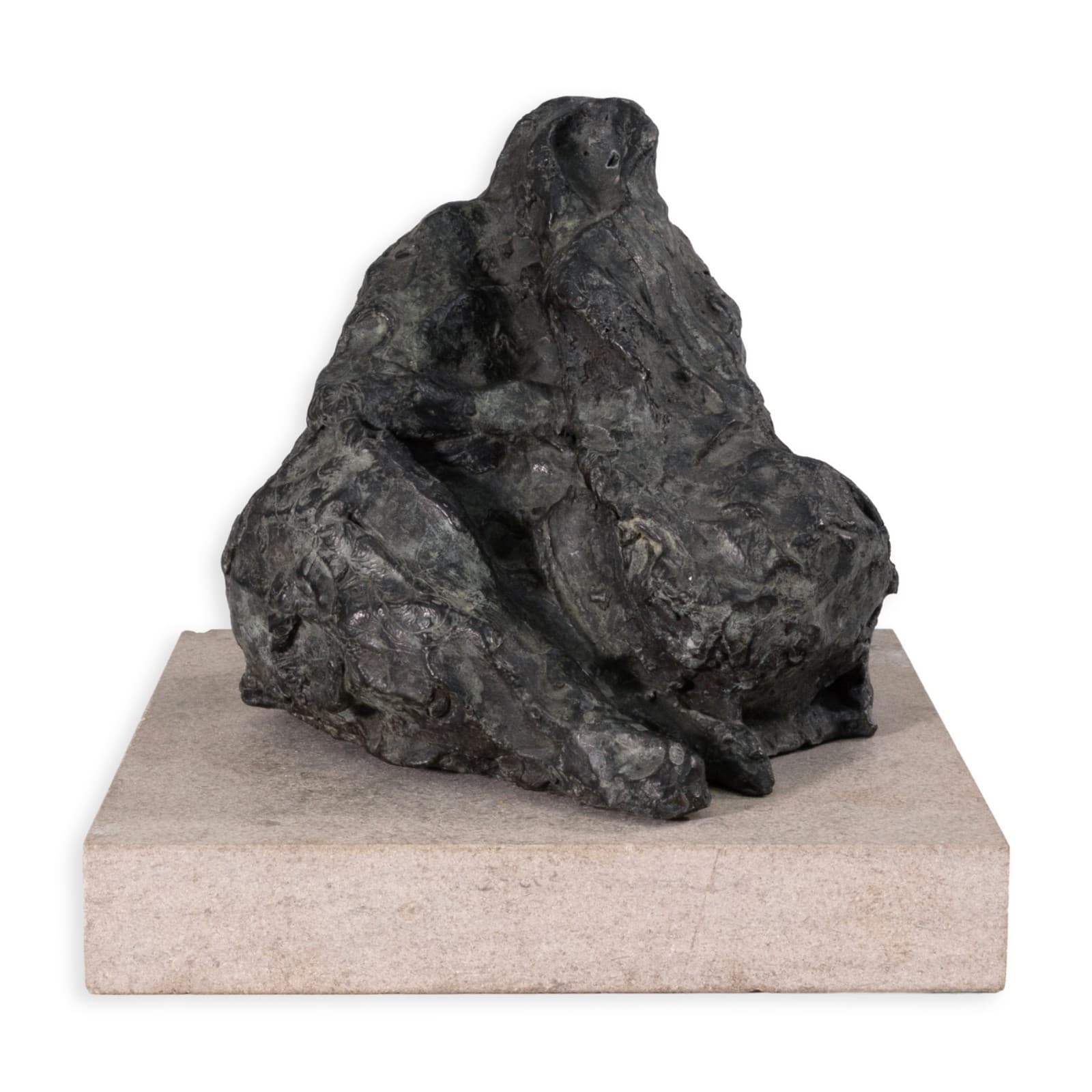 Richard Kozlow - Spectre (Green), 1996 Modern Bronze Sculpture On Cement Base - Thumbnail 2