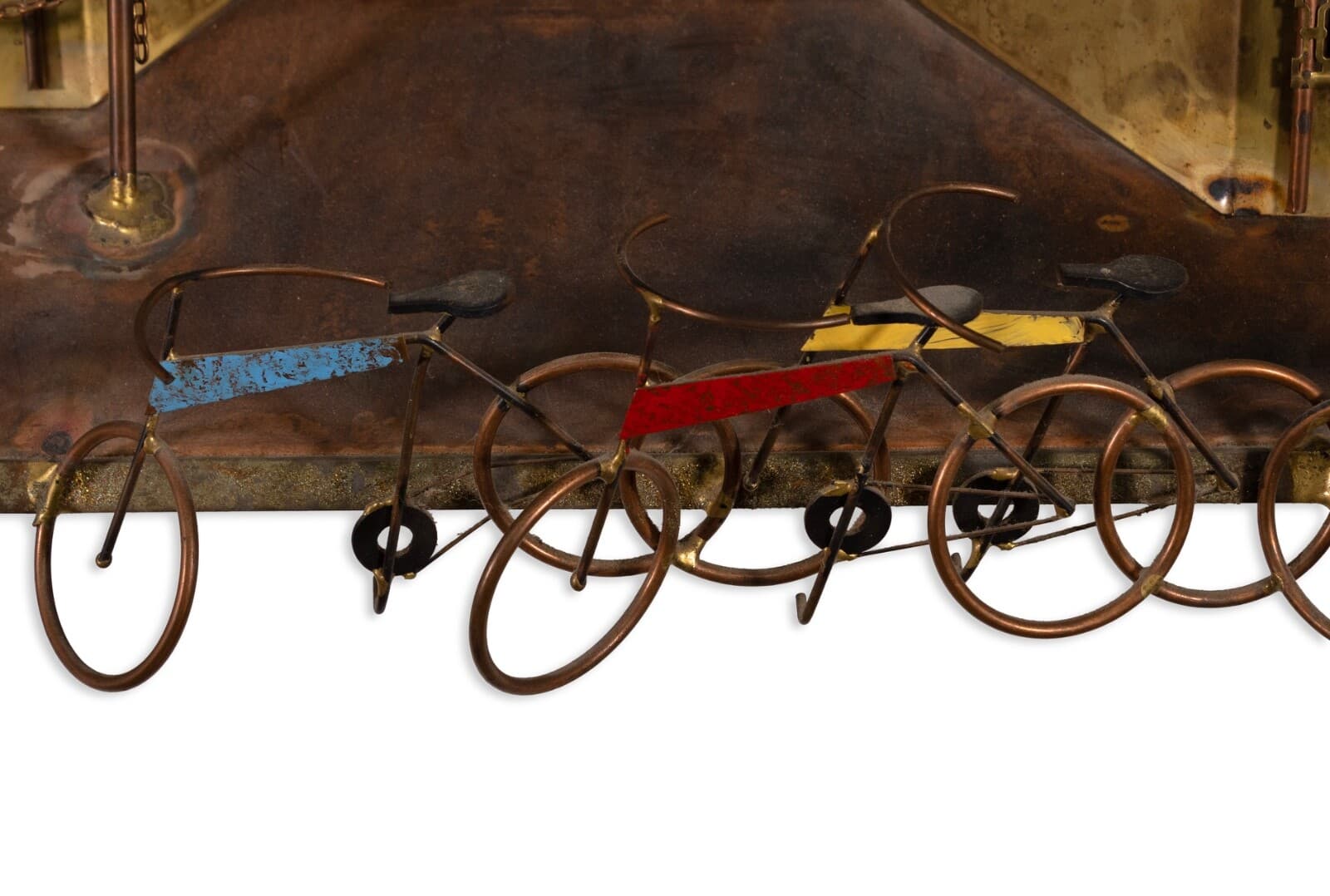 Signed Curtis Jere Paris Theater with Bicycles Wall Sculpture with Original Tags - Thumbnail 7