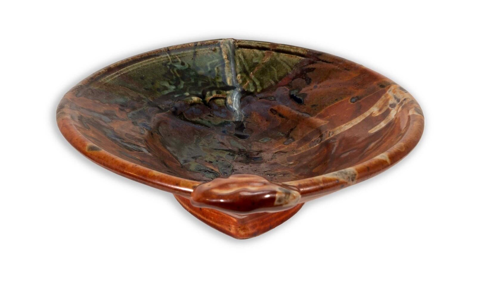 John Glick Modernist Stoneware Glazed Ceramic Serving Platter Signed and Stamped - Thumbnail 4