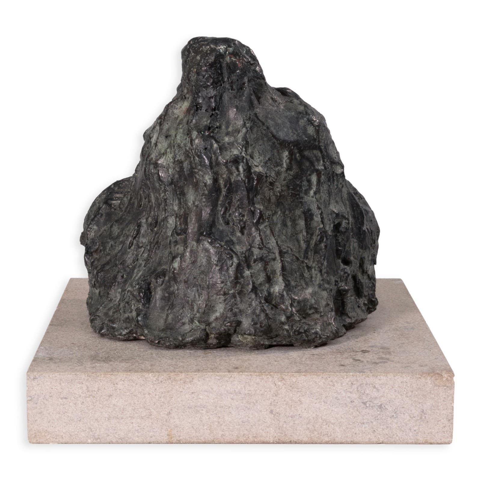 Richard Kozlow - Spectre (Green), 1996 Modern Bronze Sculpture On Cement Base - Thumbnail 4