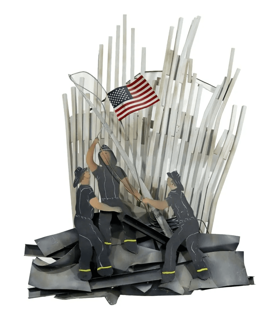 Contemporary Curtis Jere Signed & Dated 9/11 Memorial Wall Sculpture