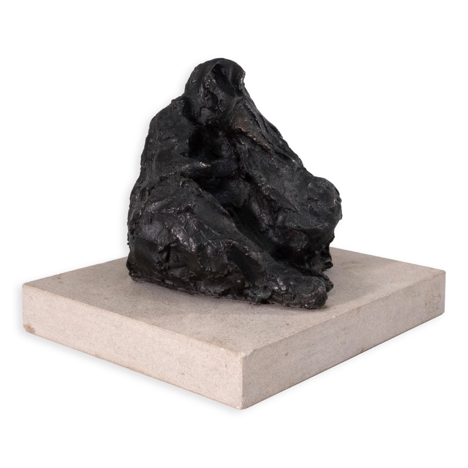 Richard Kozlow - Spectre (Black), 1996 Modern Bronze Sculpture On Cement Base