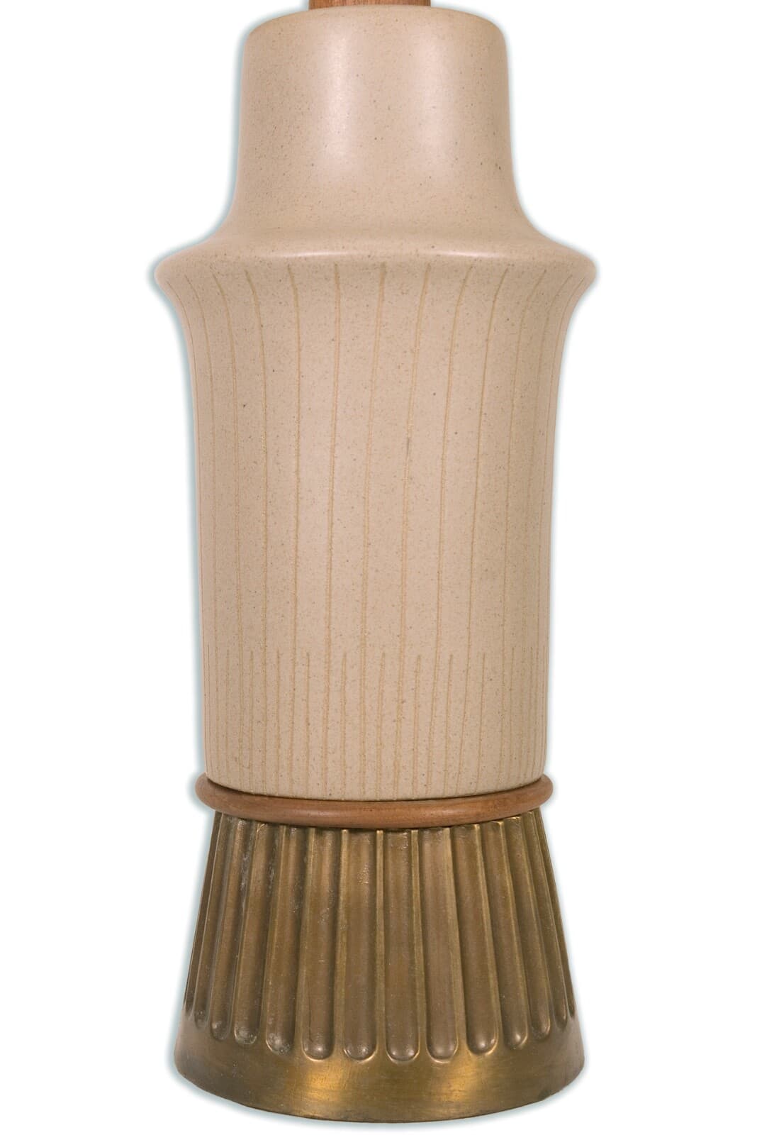 Jane and Gordon Martz Ceramic and Walnut Mid Century Modern 1960s Table Lamp - Thumbnail 3