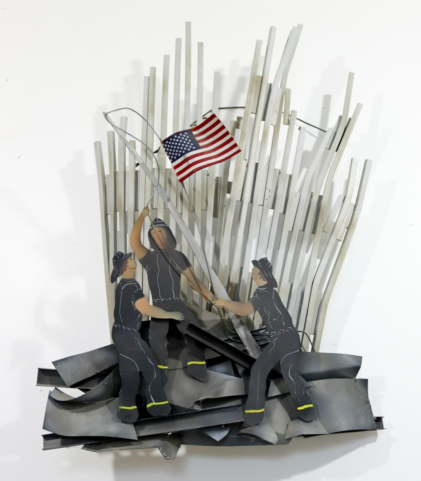Contemporary Curtis Jere Signed & Dated 9/11 Memorial Wall Sculpture - Thumbnail 3