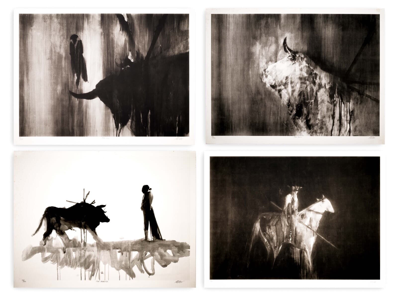 Richard Kozlow Plaza De Toros Portfolio with 4 Lithographs Signed