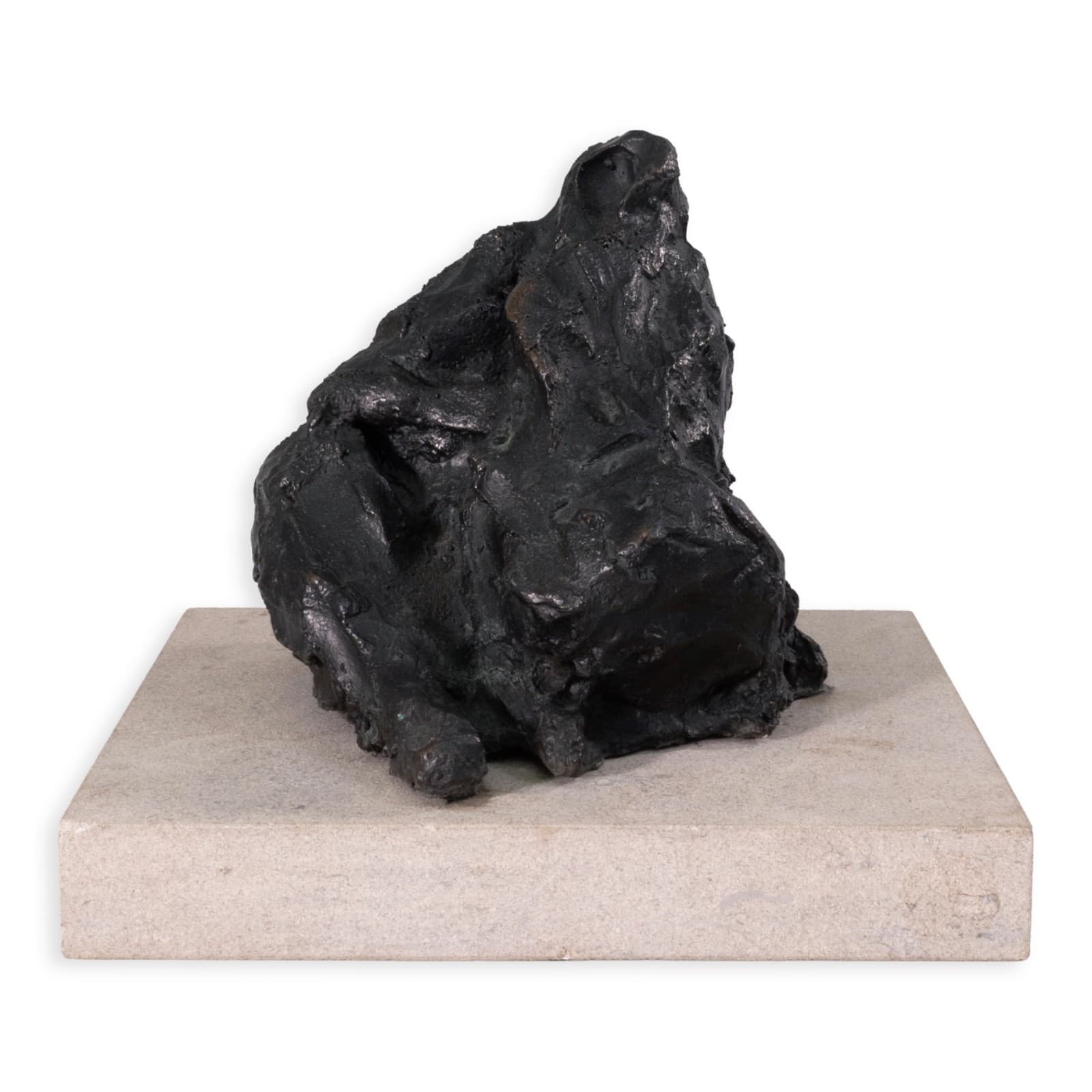 Richard Kozlow - Spectre (Black), 1996 Modern Bronze Sculpture On Cement Base - Thumbnail 2