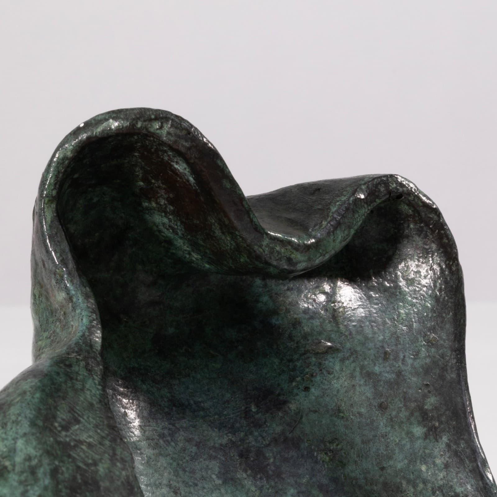 Richard Kozlow - Fez, 1996 Green Patinaed Bronze Modern Abstract Sculpture - Thumbnail 6
