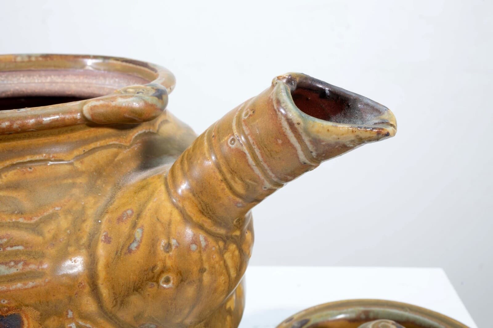 John Glick Modernist Stoneware Glazed Coffee Tea Pot Signed and Stamped - Thumbnail 8