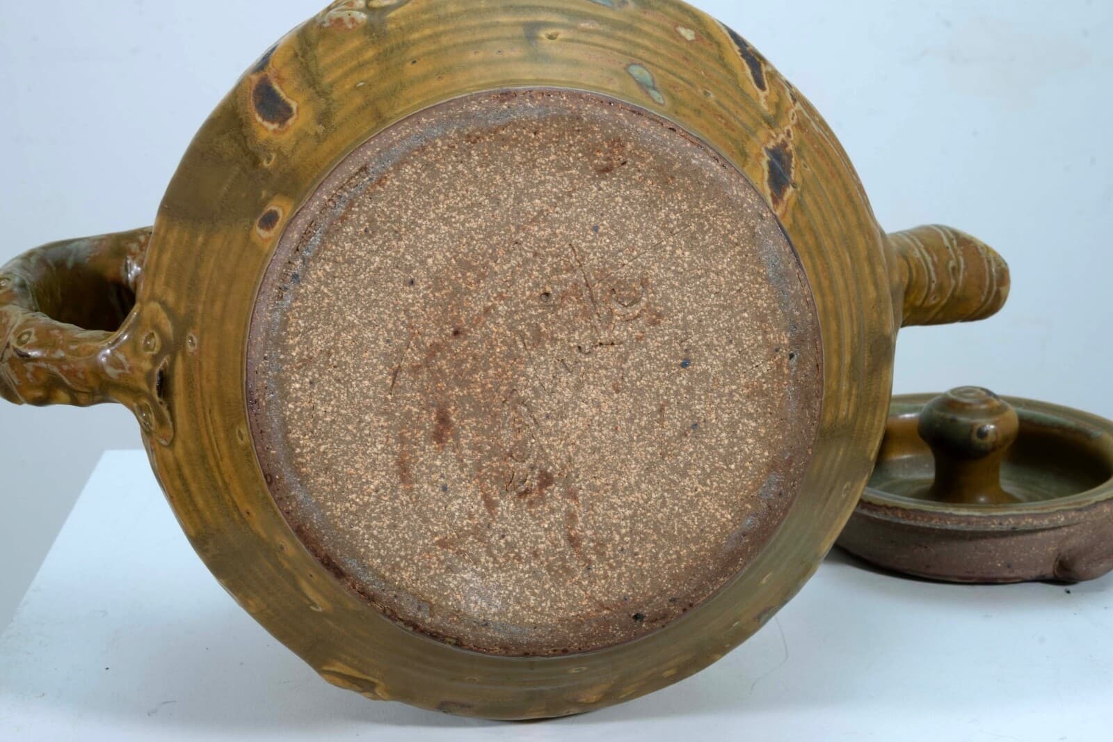 John Glick Modernist Stoneware Glazed Coffee Tea Pot Signed and Stamped - Thumbnail 11