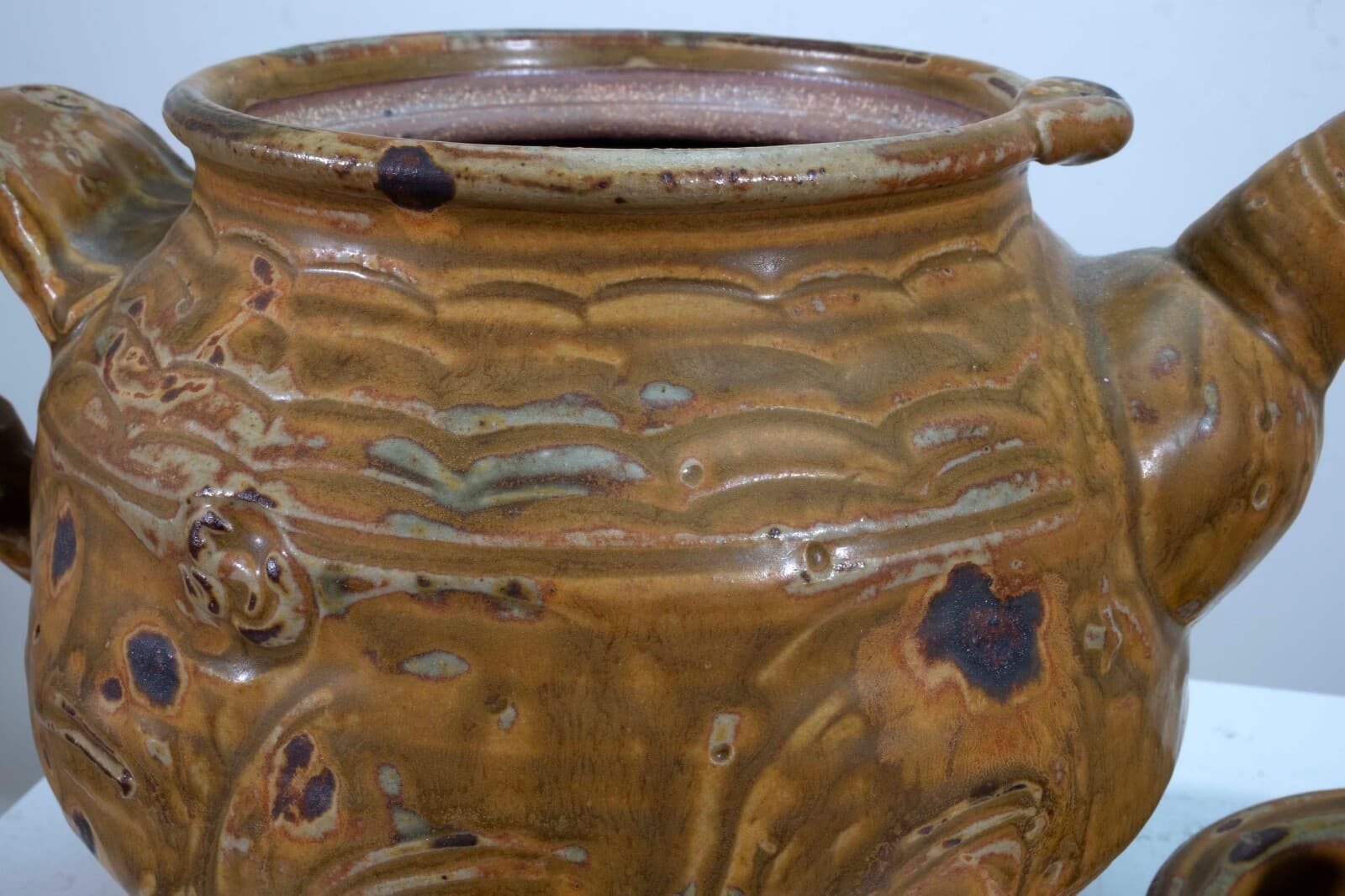 John Glick Modernist Stoneware Glazed Coffee Tea Pot Signed and Stamped - Thumbnail 7