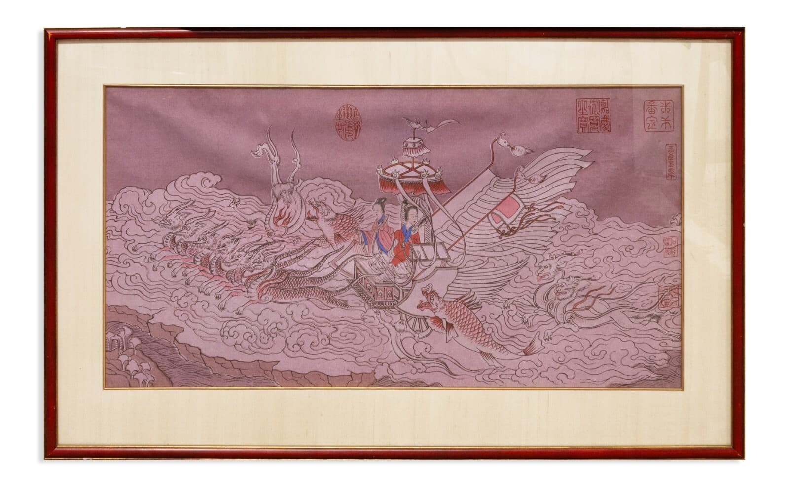 Ku Kai-Chi After Tang Artist The Nymph in the Lo River Chinese Ink & Watercolor