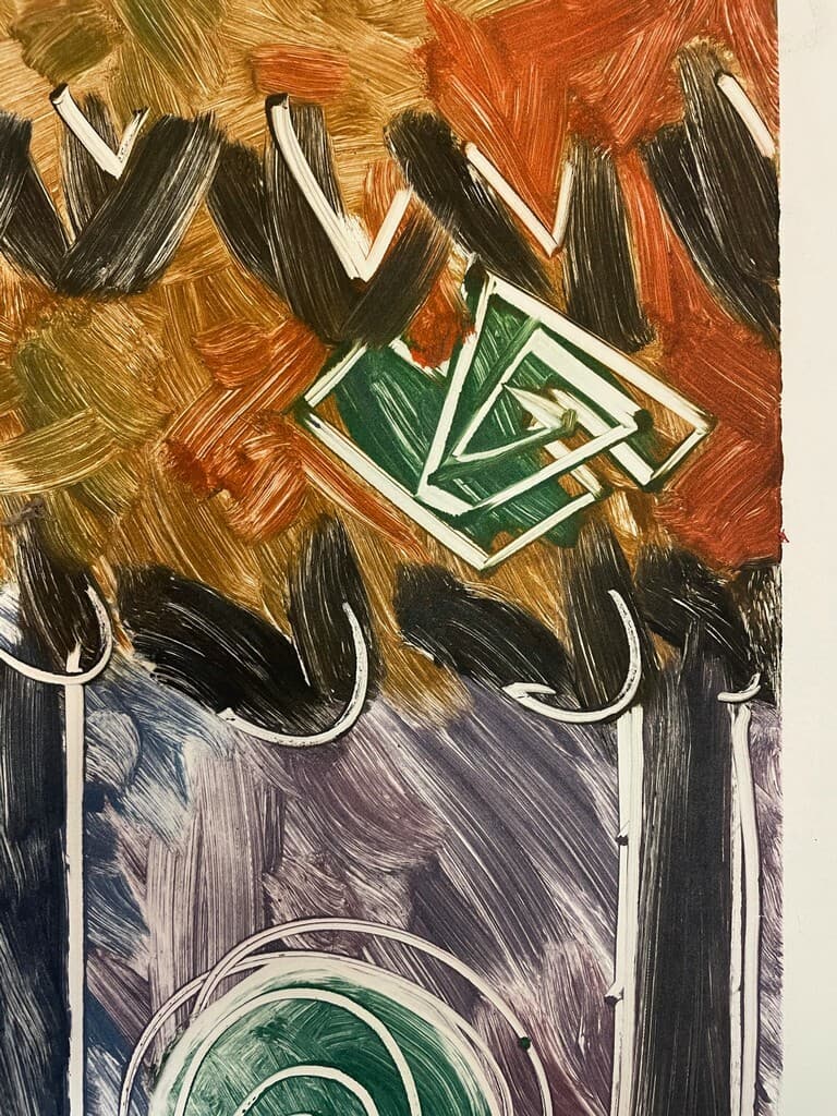 Jay Lefkowitz Monotype Print (Orange, Purple, Green) Hand - Thumbnail 5