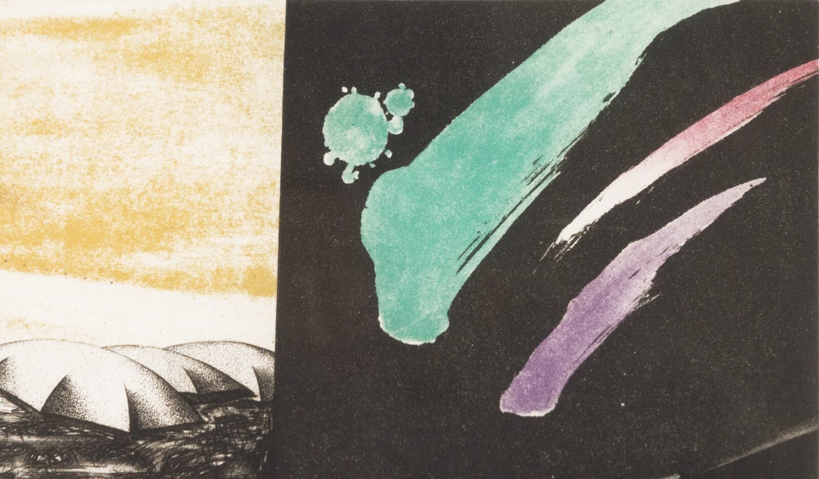 Shigeki Kuroda Shooting Star Signed Contemporary Etching with Aquatint 42/50 - Thumbnail 7