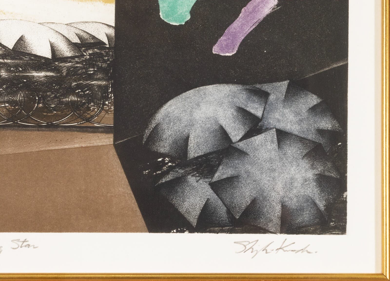 Shigeki Kuroda Shooting Star Signed Contemporary Etching with Aquatint 42/50 - Thumbnail 3